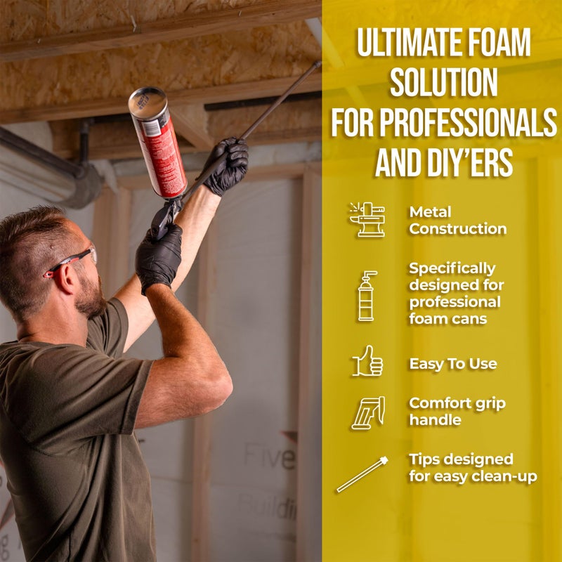 AWF PRO High Precision Spray Foam Gun for Insulating Foam Sealant, Adjustable Flow Control, Contractor-Grade Pro Applicator - Image 2